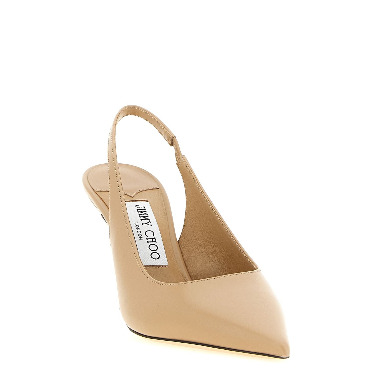 Jimmy Choo Beige Leather High Heel Pumps