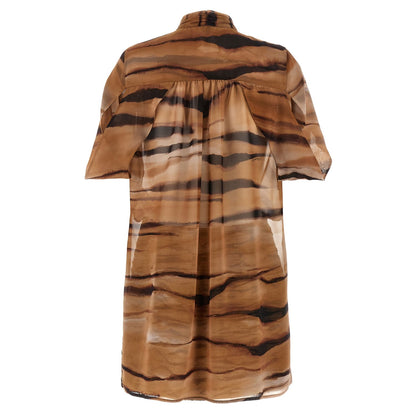Elisabetta Franchi Brown Polyester Short Dress