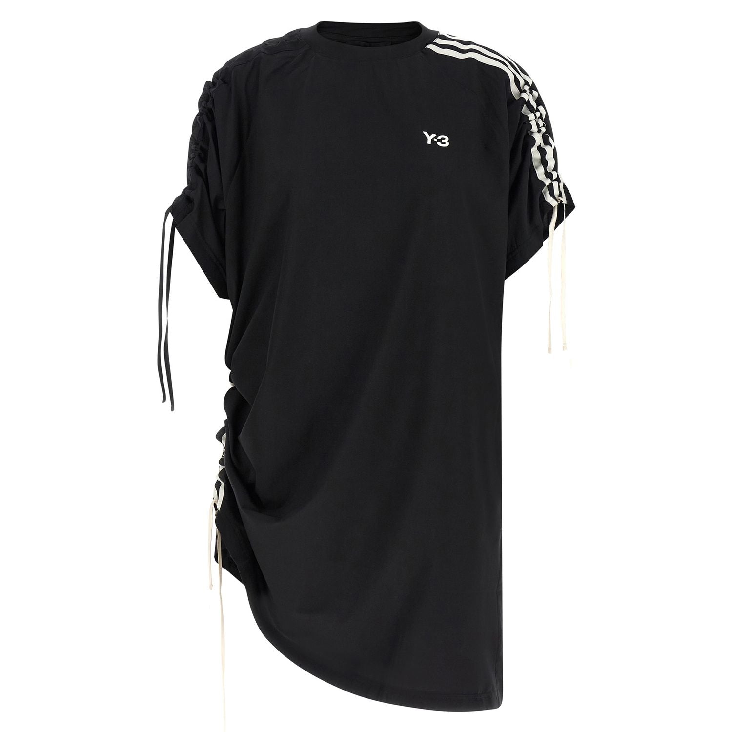 Y-3 Black Polyester Short Dress