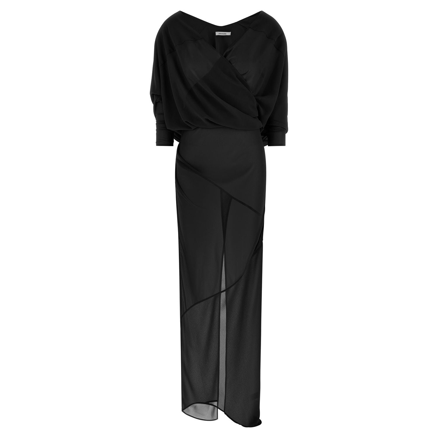 Entire Studios Black Polyester Long Dress