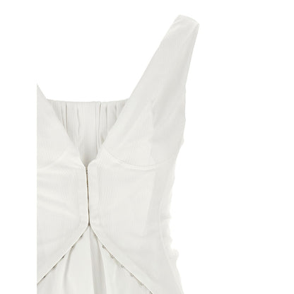 Alexander McQueen White Cotton Short Dress