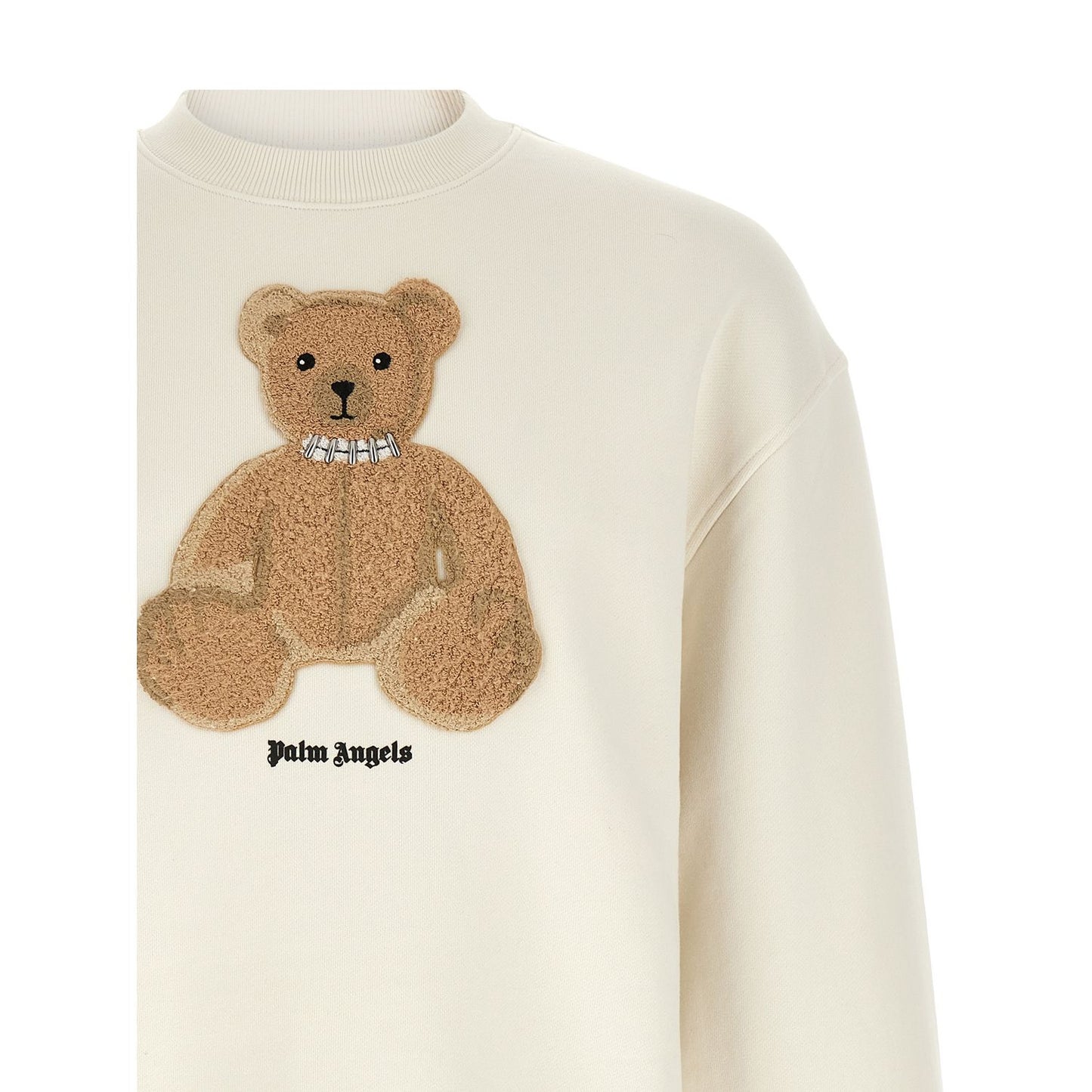 Palm Angels White Cotton Sweatshirt