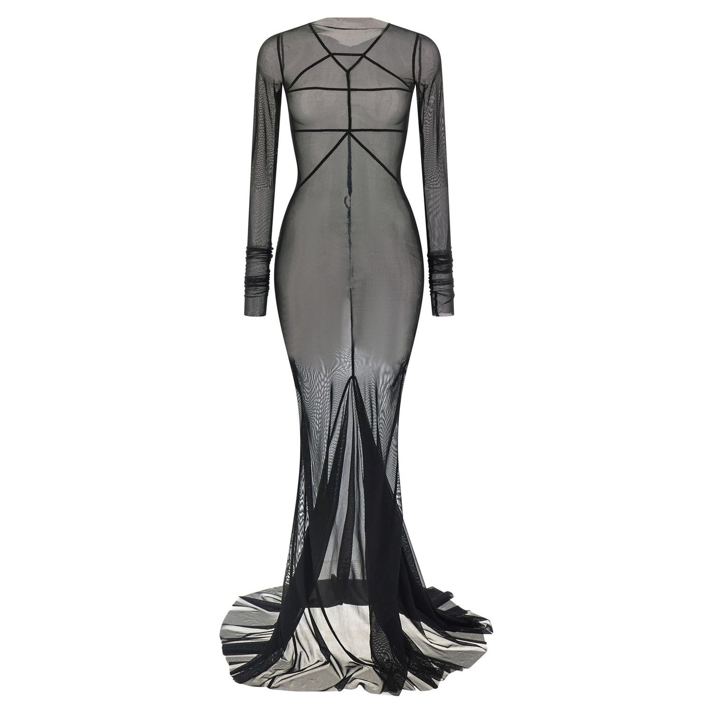 Rick Owens Black Nylon Long Dress