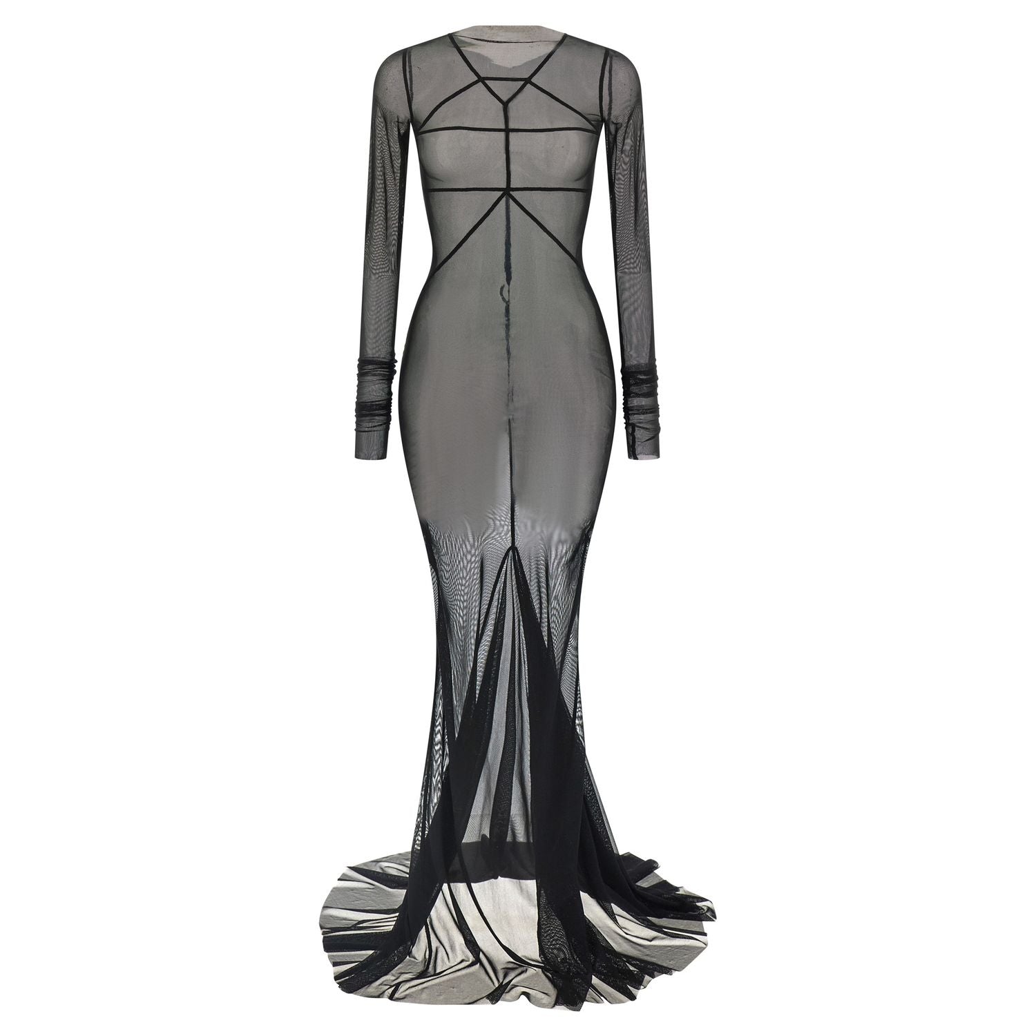 Rick Owens Black Nylon Long Dress