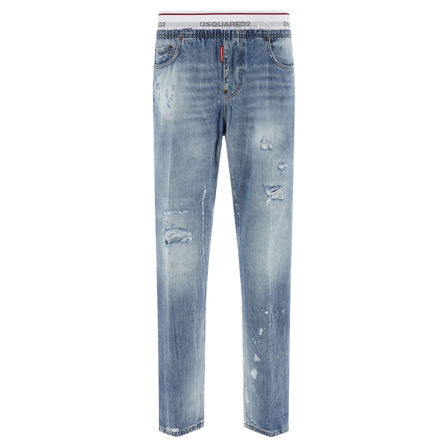 Dsquared² Blue Cotton Relaxed Fit Jeans