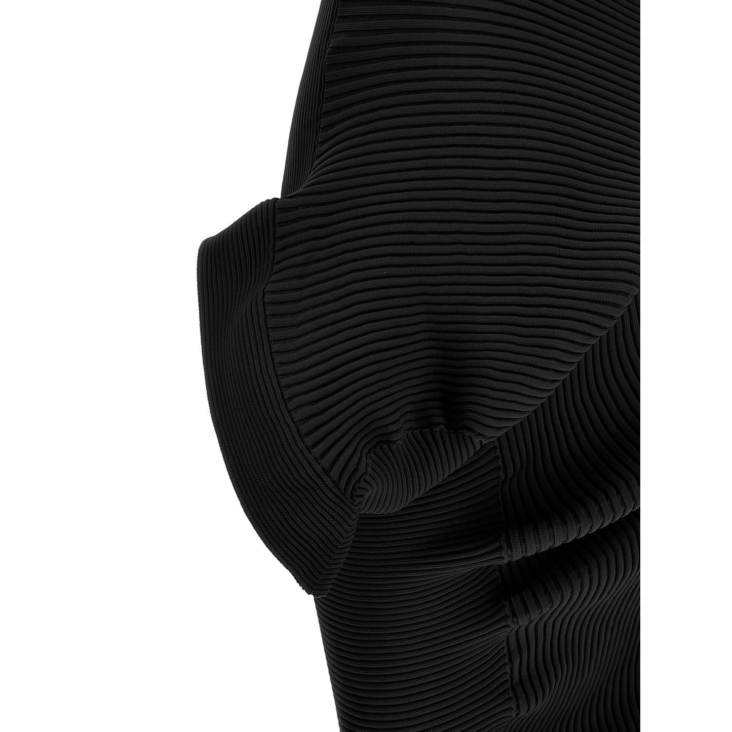 Issey Miyake Black Polyester Midi Dress