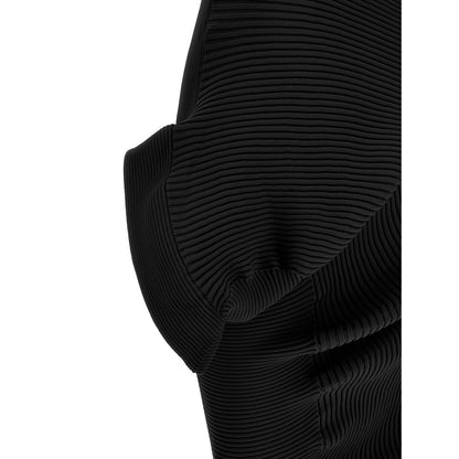 Issey Miyake Black Polyester Midi Dress