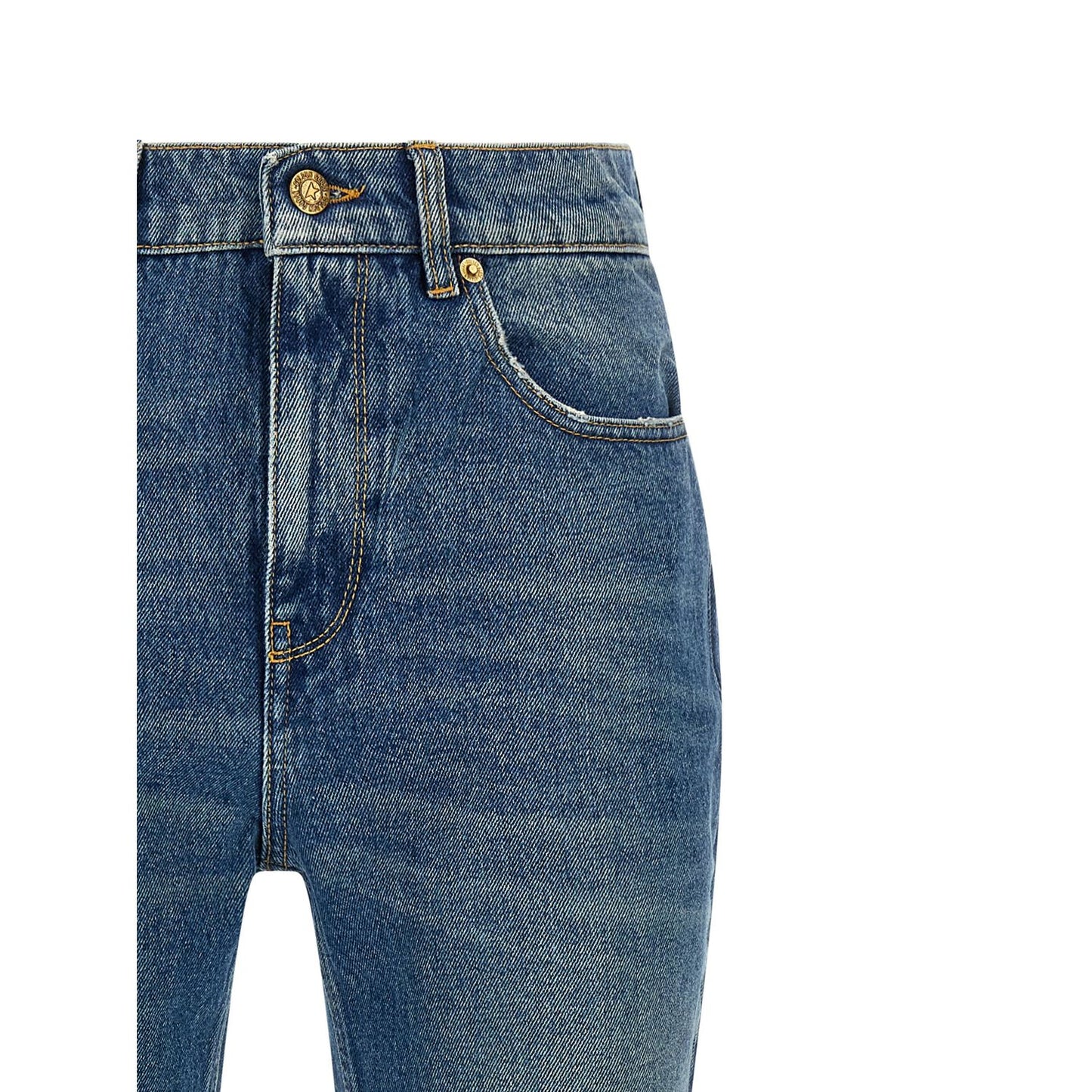 Golden Goose Blue Cotton Flared Jeans