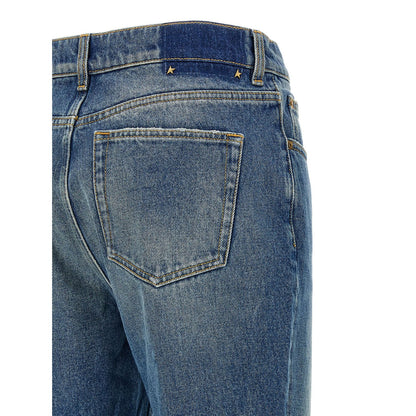 Golden Goose Blue Cotton Flared Jeans