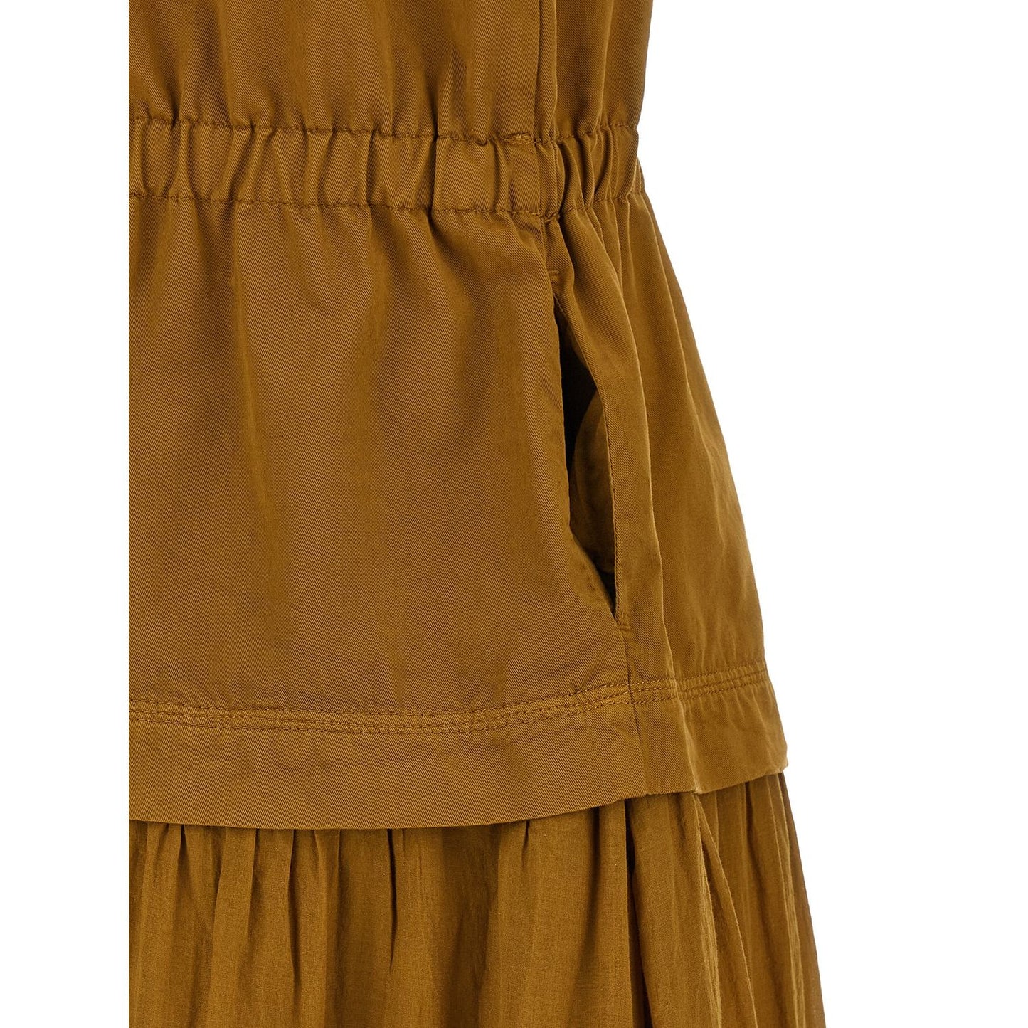 PINKO Brown Cotton Long Dress