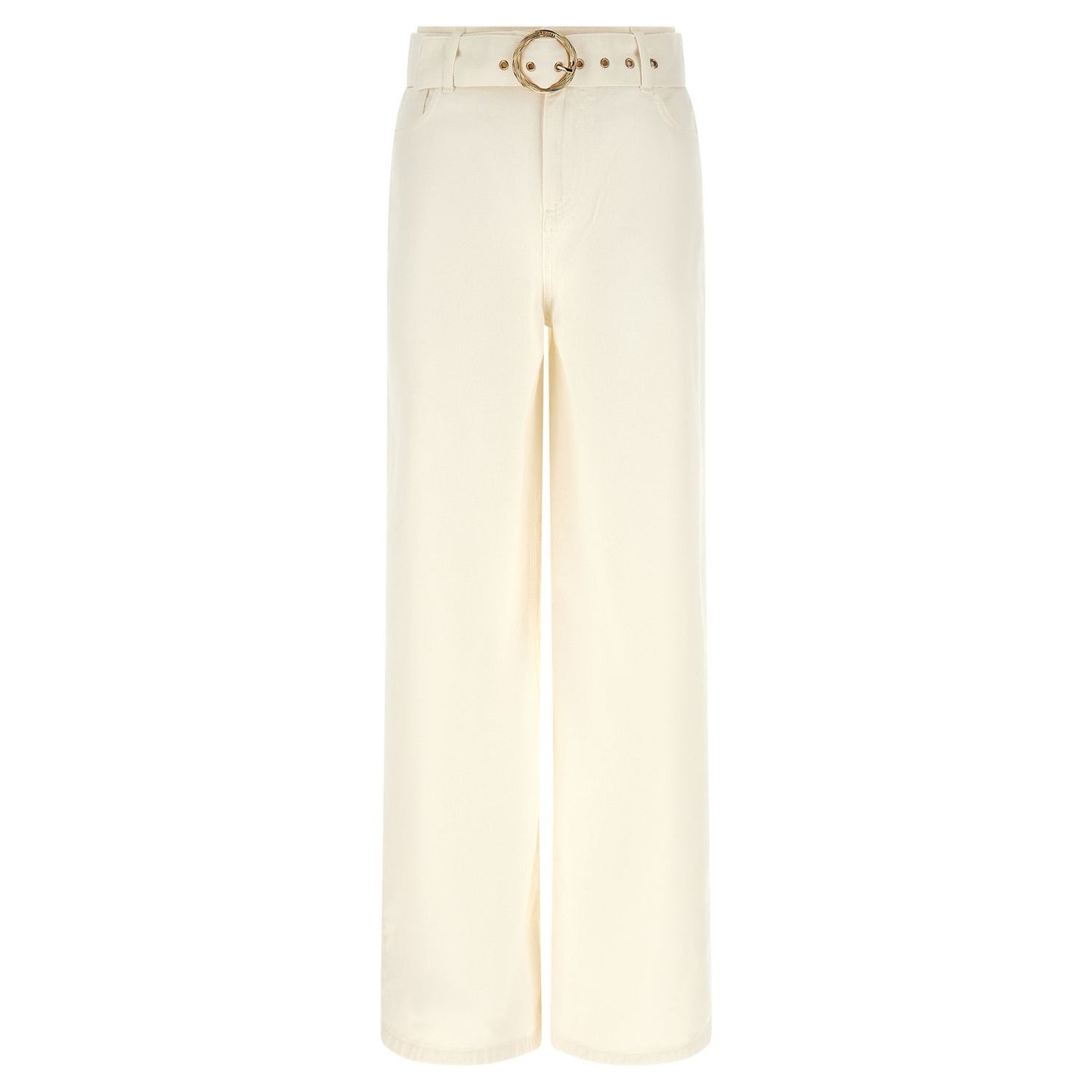 Twinset White Cotton Flared Jeans