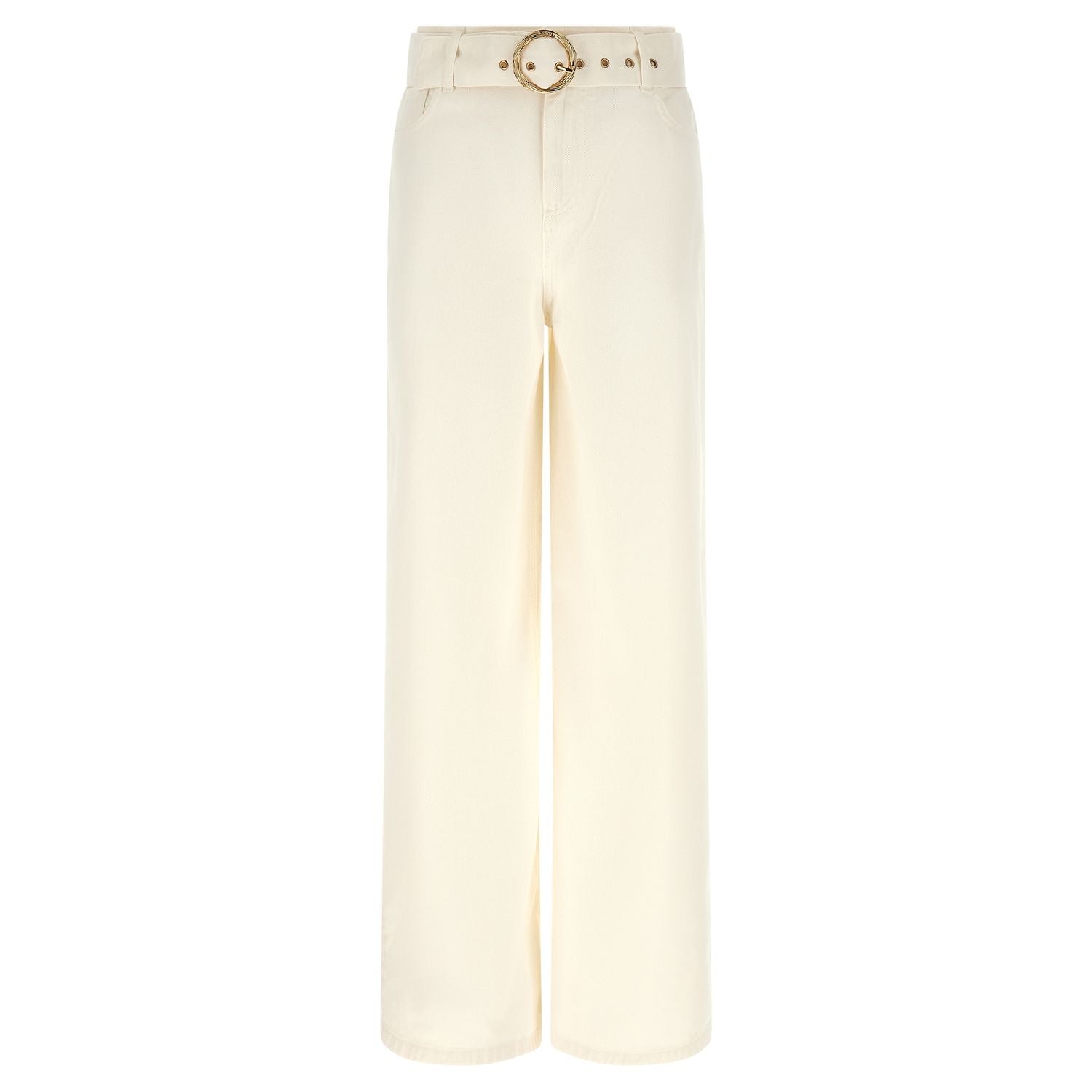Twinset White Cotton Flared Jeans