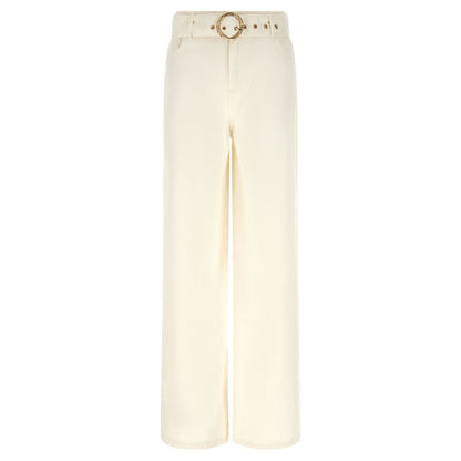 Twinset White Cotton Flared Jeans