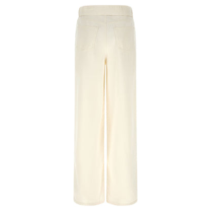 Twinset White Cotton Flared Jeans