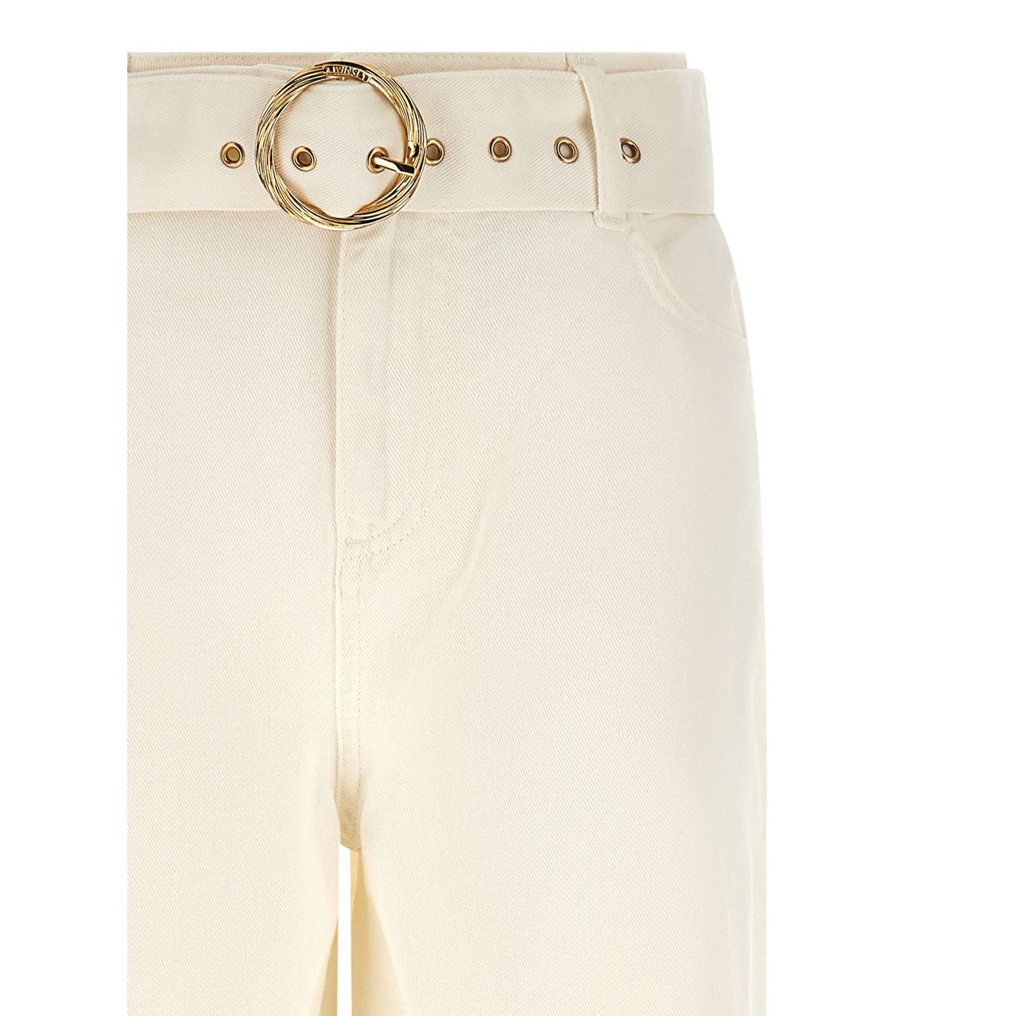 Twinset White Cotton Flared Jeans