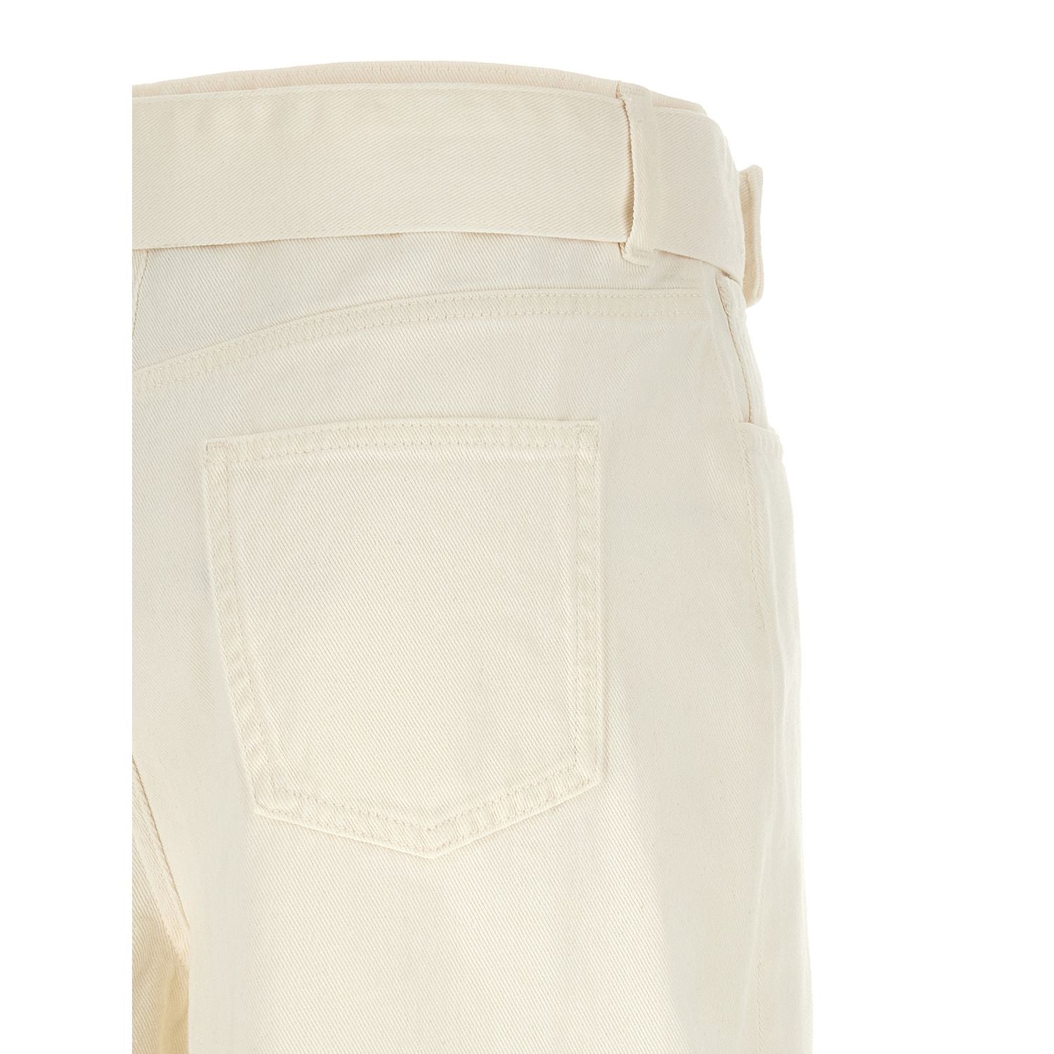 Twinset White Cotton Flared Jeans