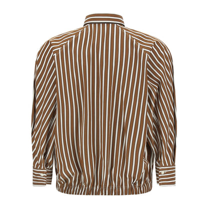 Brunello Cucinelli Brown Cotton Blouse