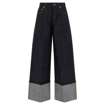 Givenchy Blue Cotton Flared Jeans