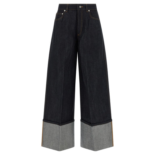 Givenchy Blue Cotton Flared Jeans