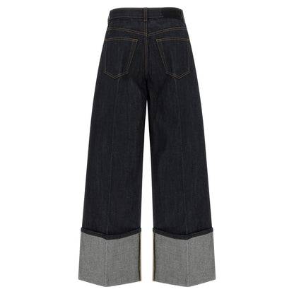 Givenchy Blue Cotton Flared Jeans