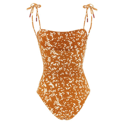 Kiton Brown Polyamide One-Piece Swimsuit