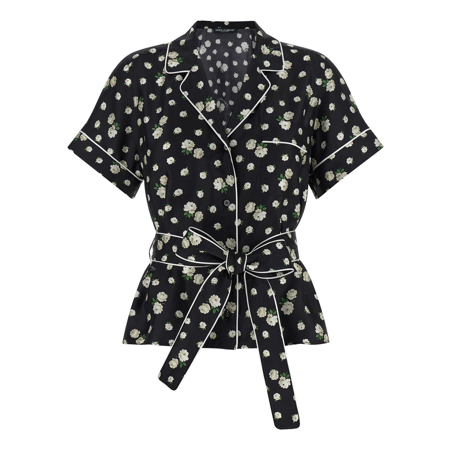 Dolce & Gabbana Black Silk Blouse