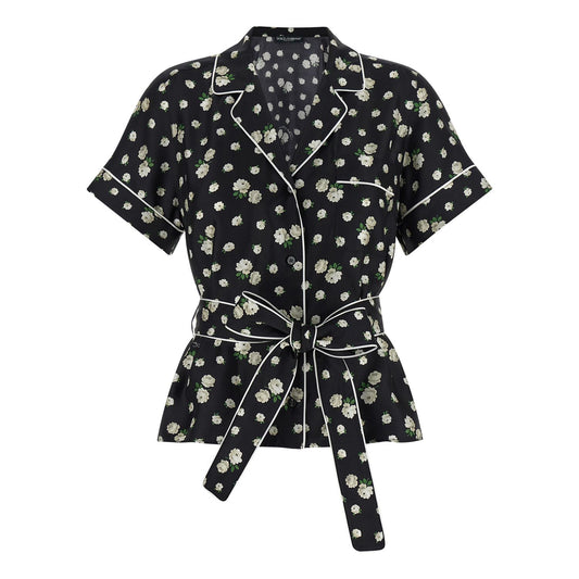 Dolce & Gabbana Black Silk Blouse