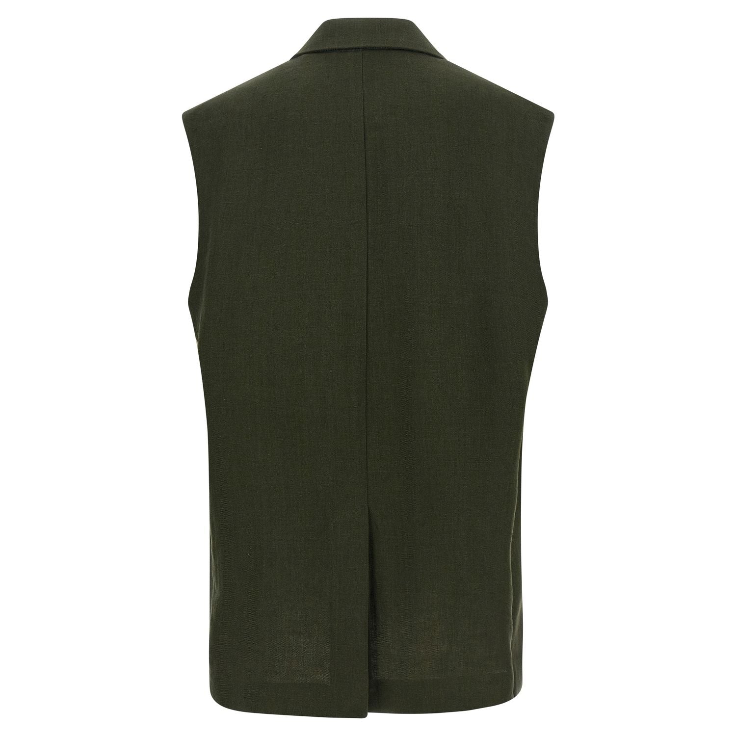 Max Mara Bicolor Linen Sleeveless Jacket