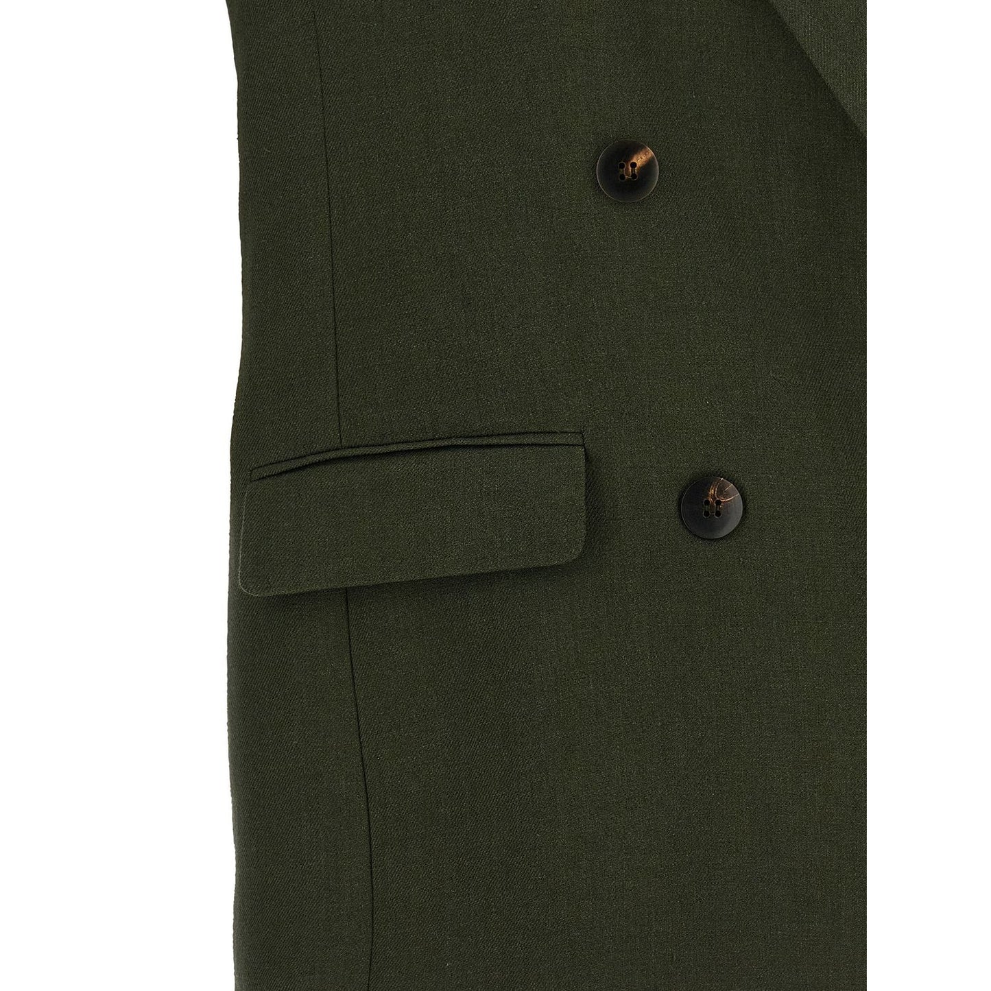 Max Mara Bicolor Linen Sleeveless Jacket
