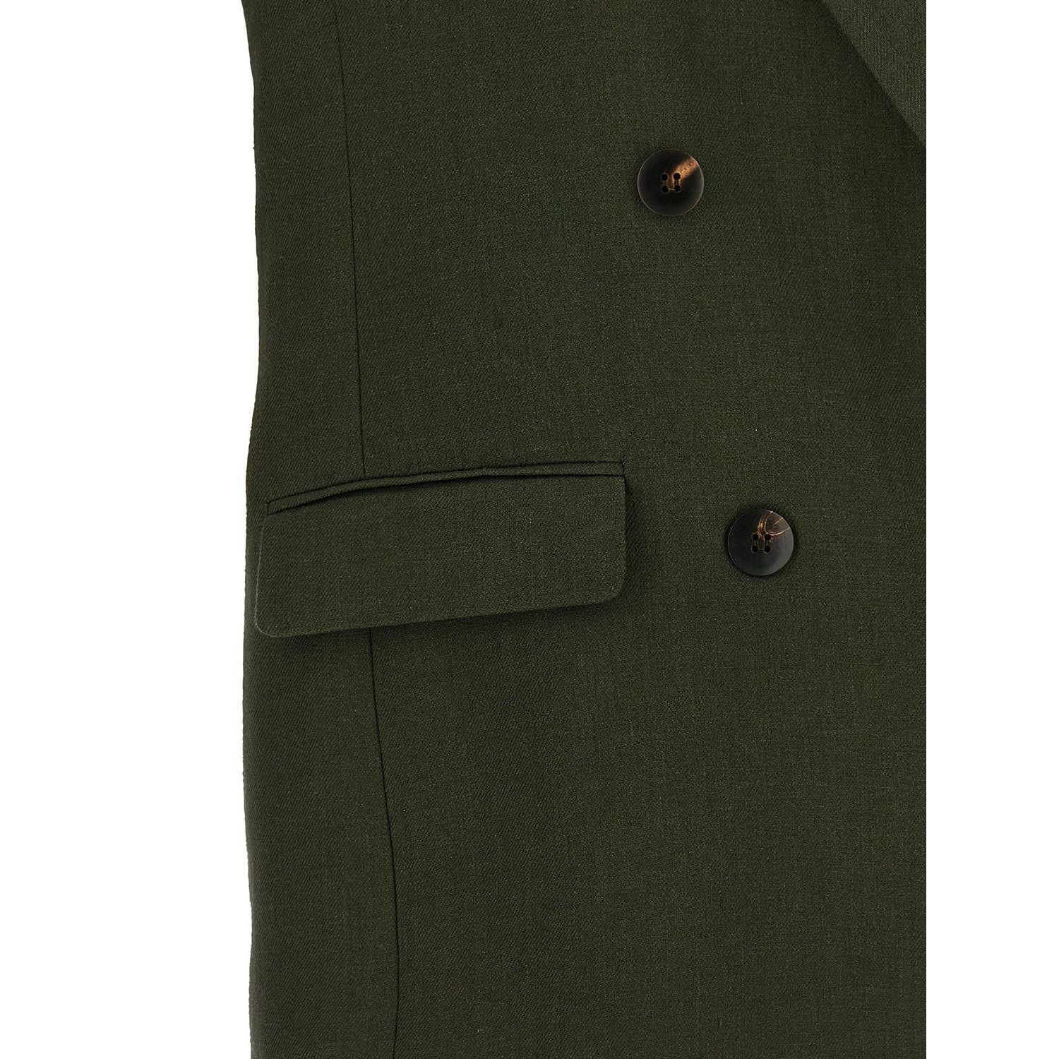 Max Mara Bicolor Linen Sleeveless Jacket