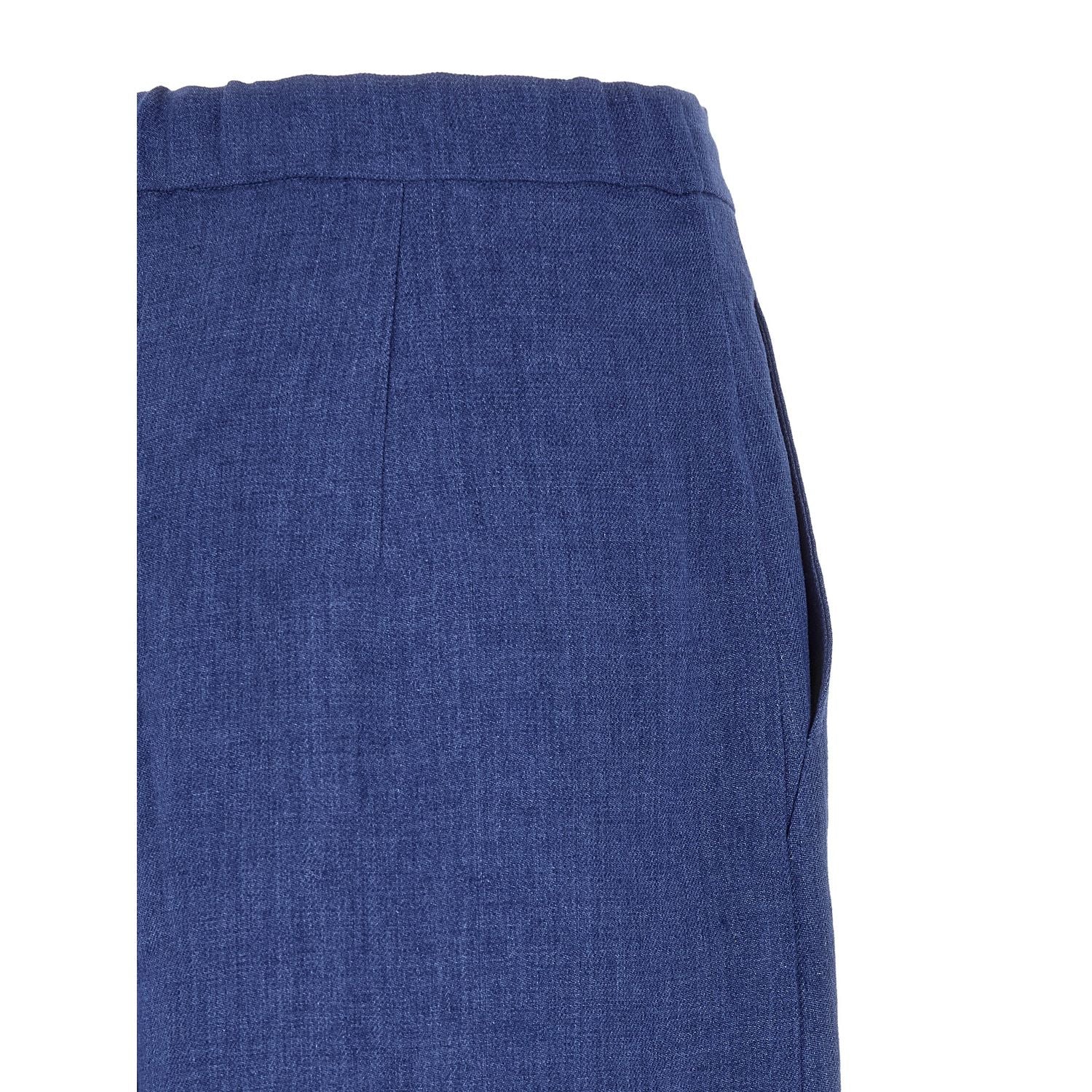 Max Mara Blue Linen Casual Pants