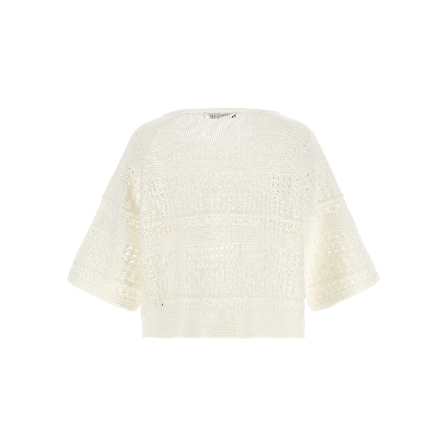 Max Mara White Cotton Cardigan
