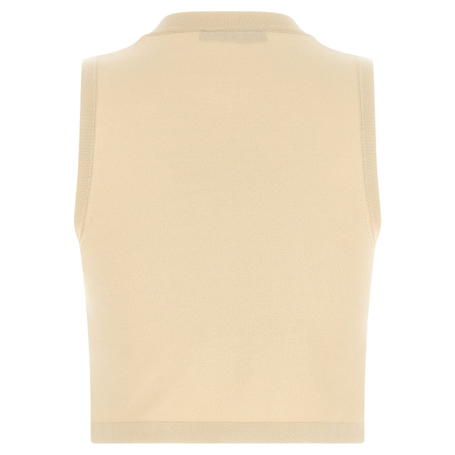 Max Mara Beige Viscose Sleeveles T-Shirt