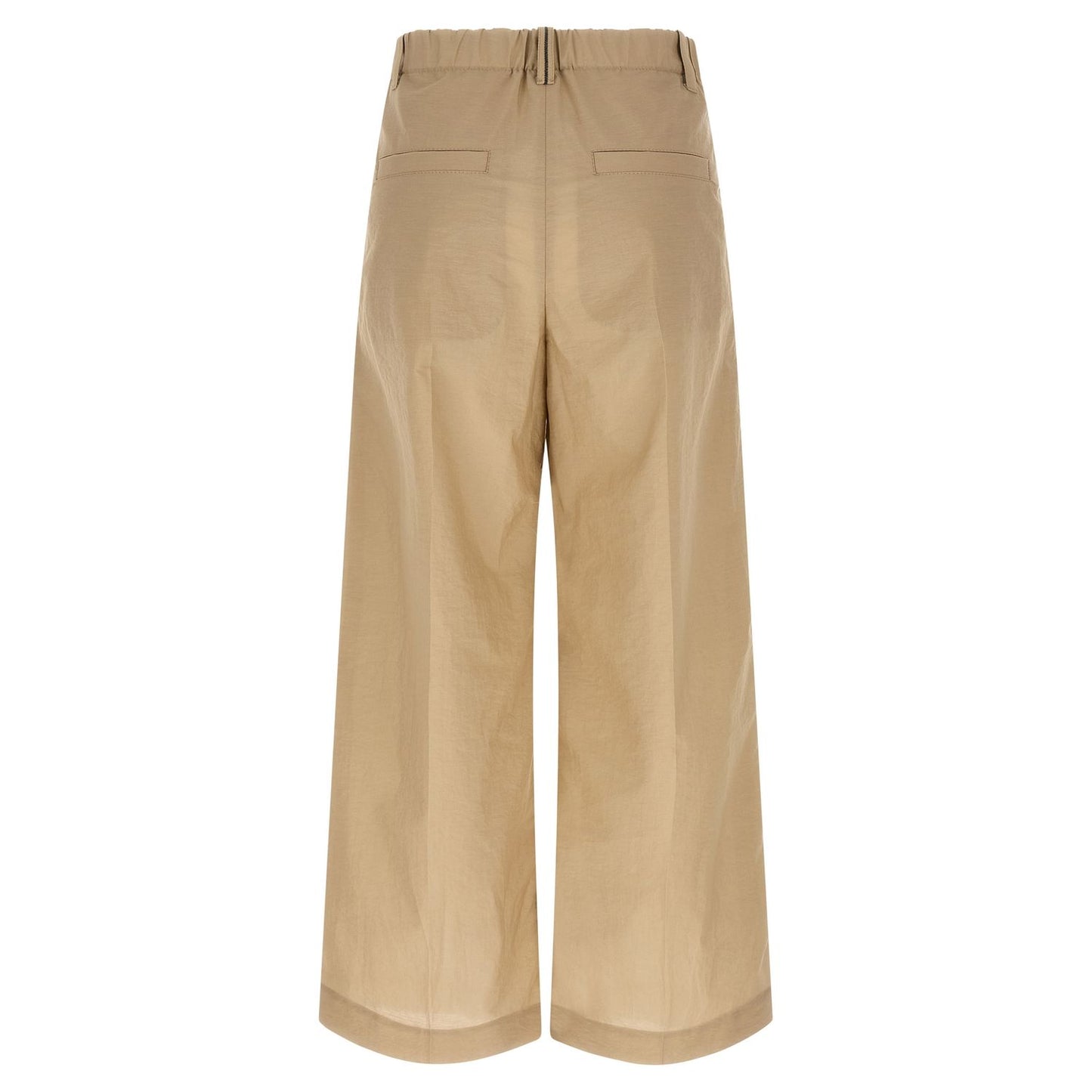 Brunello Cucinelli Beige Cotton Casual Pants