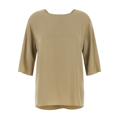Max Mara Beige Silk Blouse