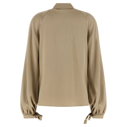 Max Mara Beige Silk Blouse