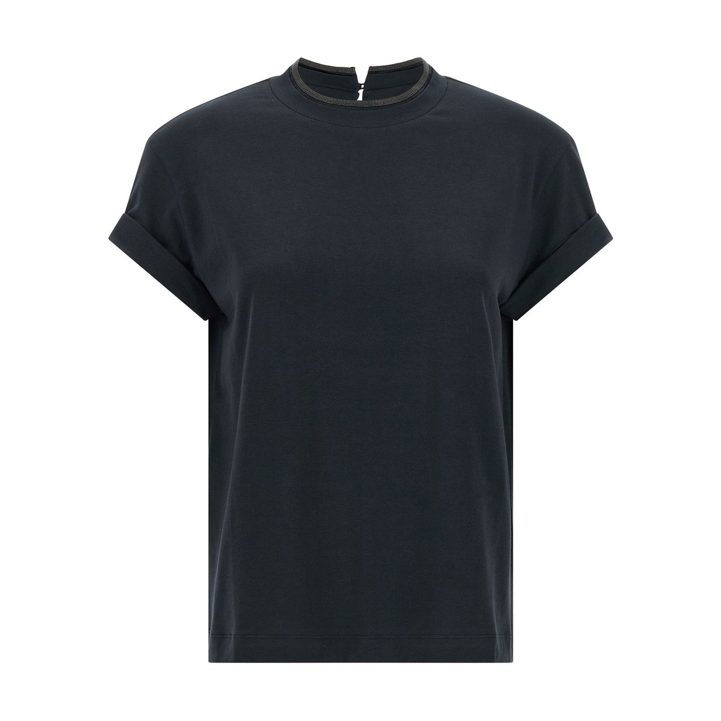 Brunello Cucinelli Blue Cotton T-Shirt