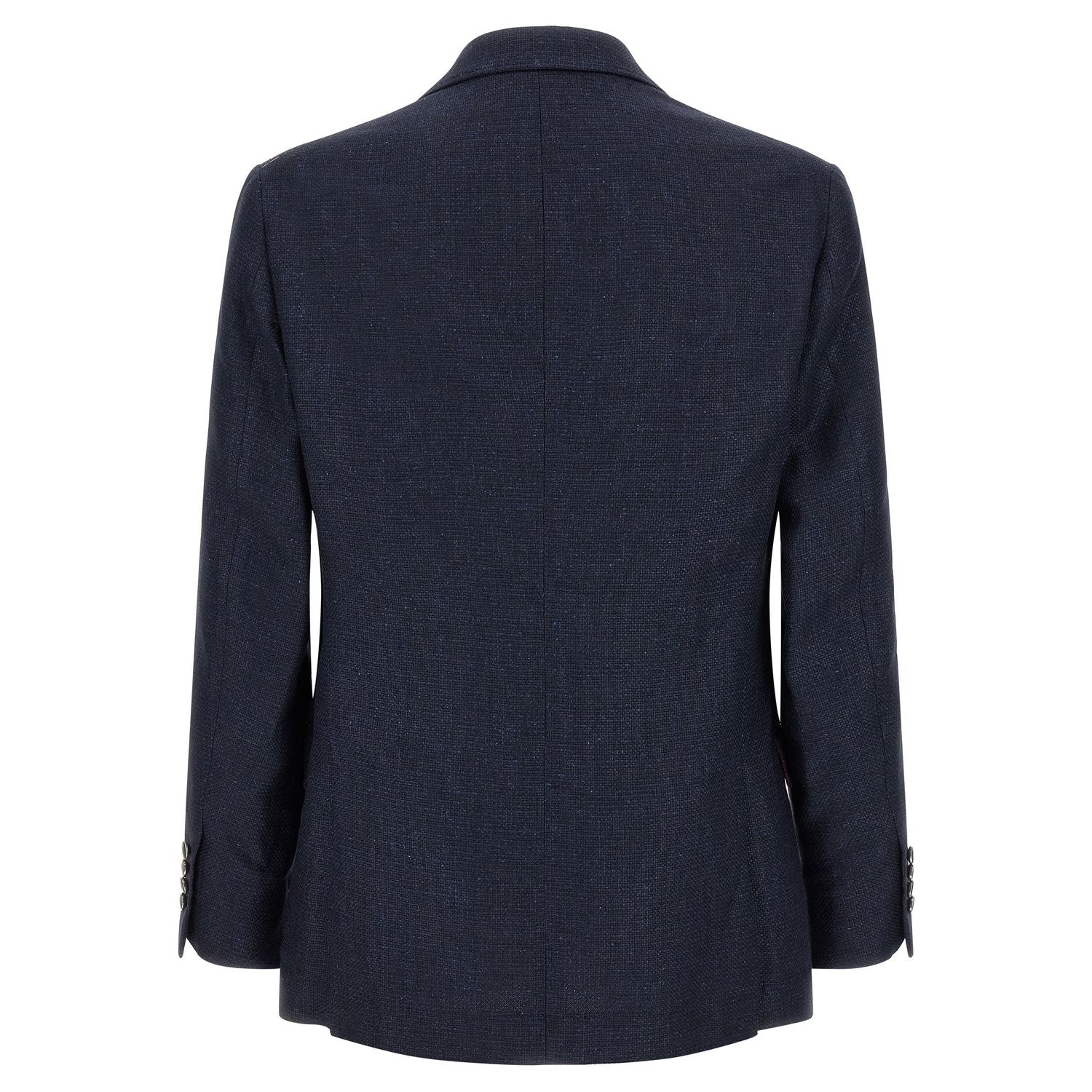 Brunello Cucinelli Blue Silk Two-Piece Suit