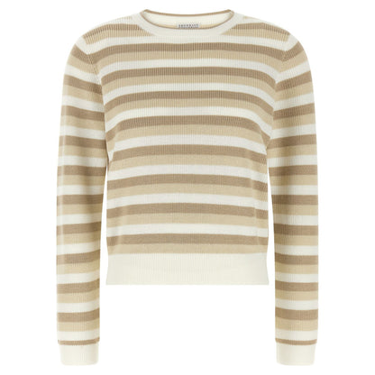 Brunello Cucinelli Beige Cotton Cardigan