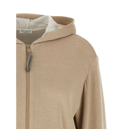Brunello Cucinelli Beige Cotton Cardigan