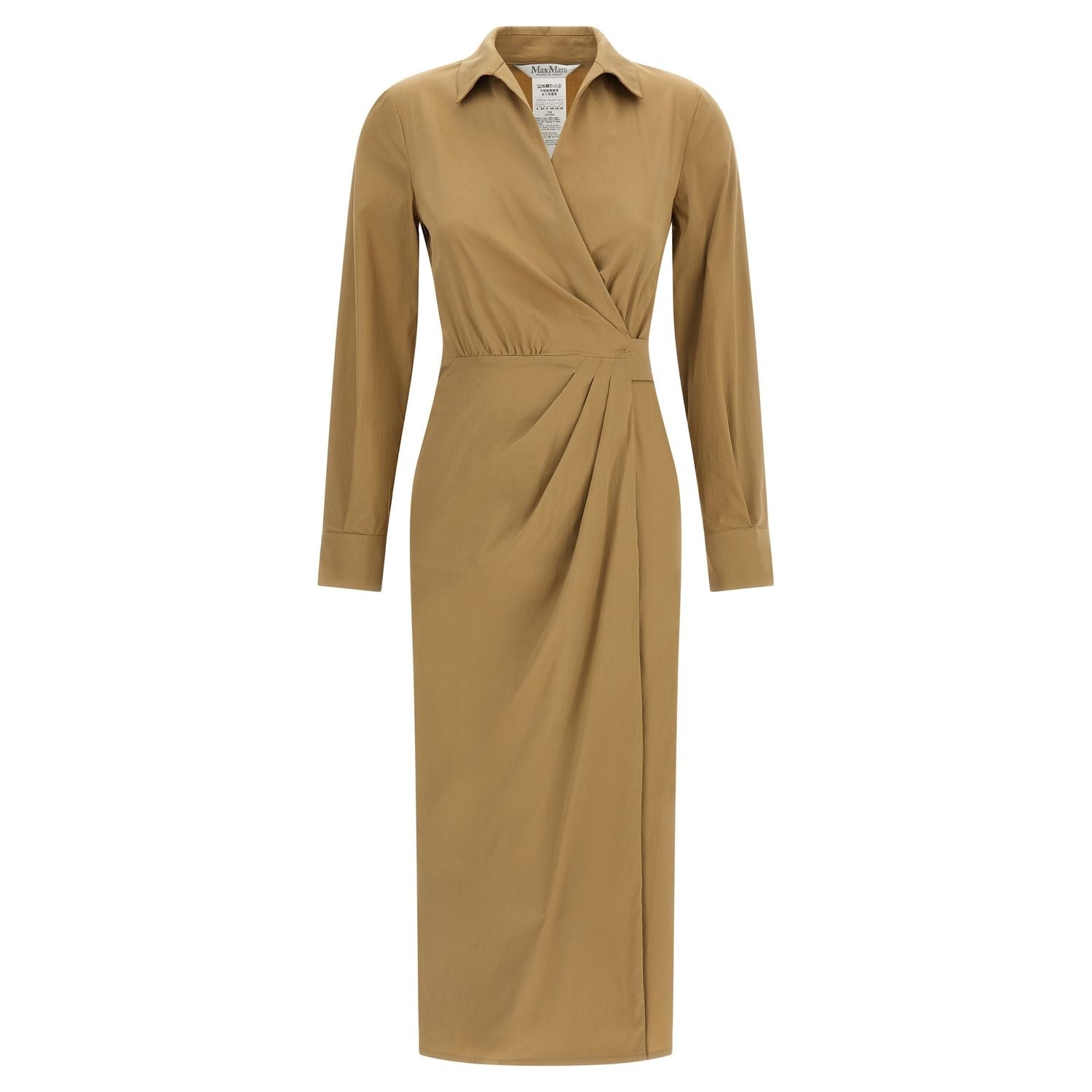 Max Mara Beige Cotton Midi Dress