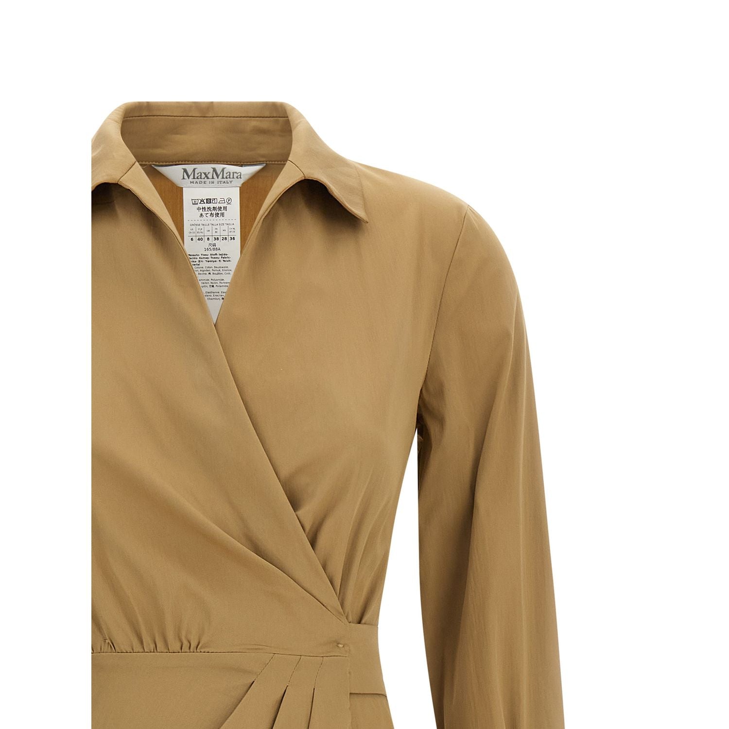 Max Mara Beige Cotton Midi Dress