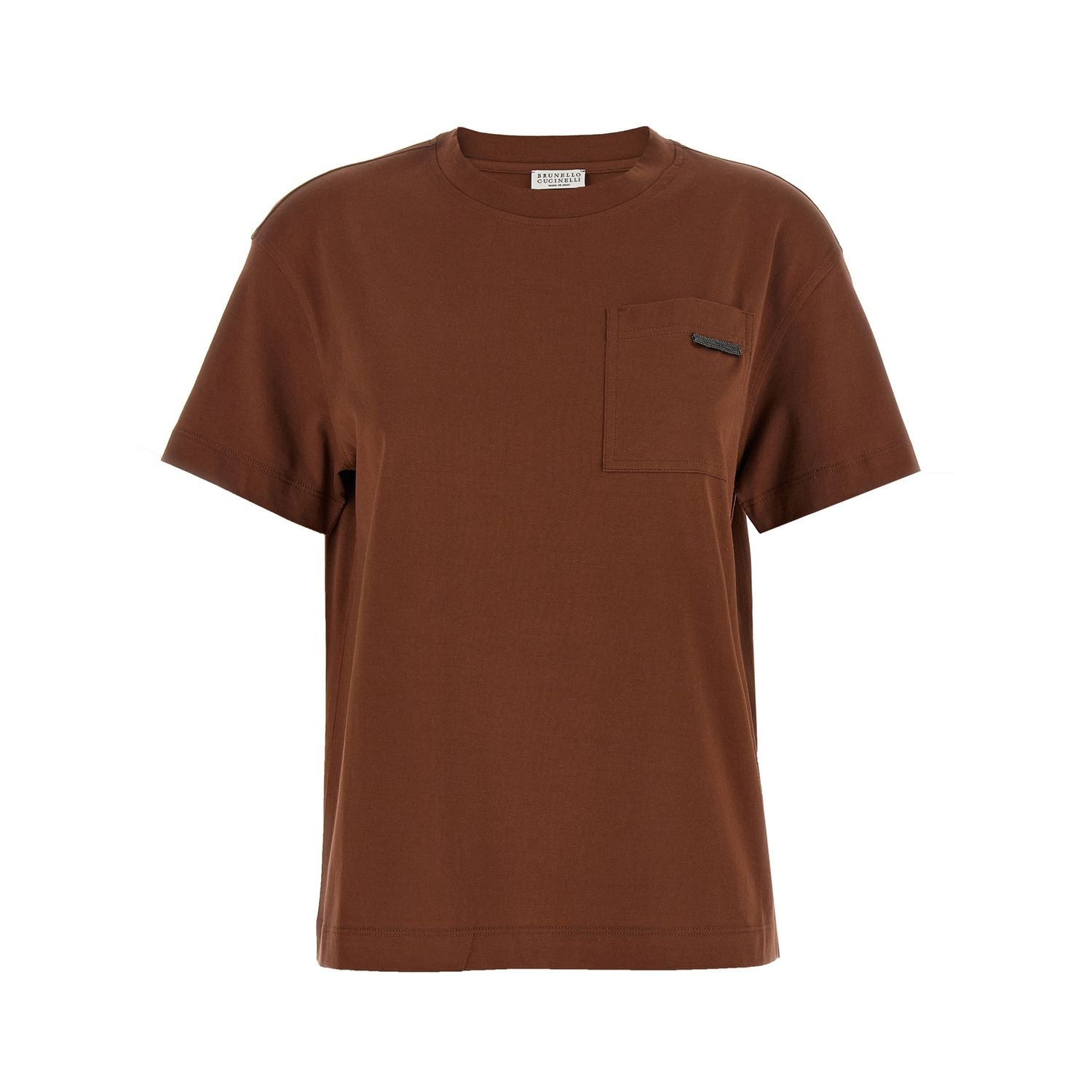 Brunello Cucinelli Brown Cotton T-Shirt