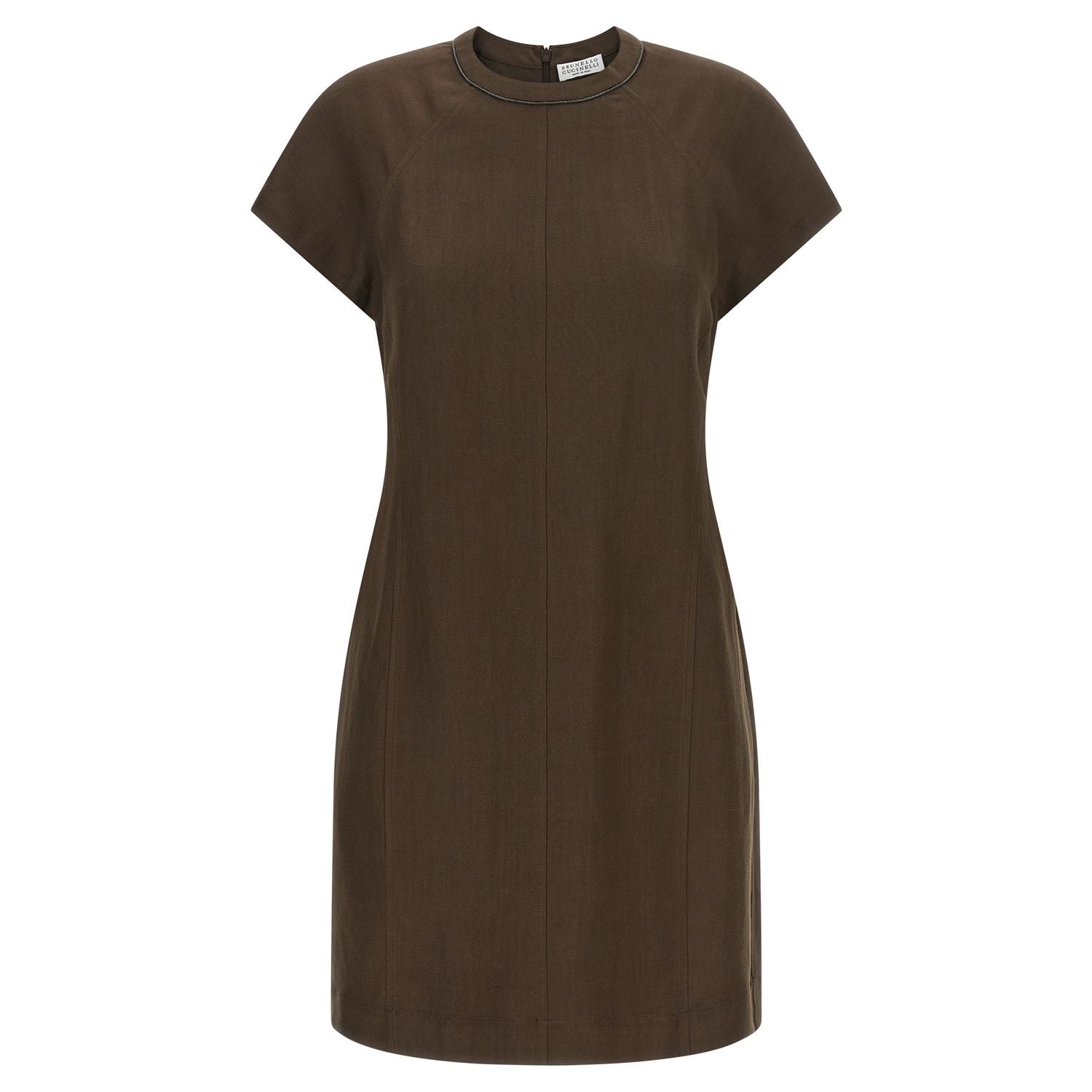 Brunello Cucinelli Brown Viscose Short Dress