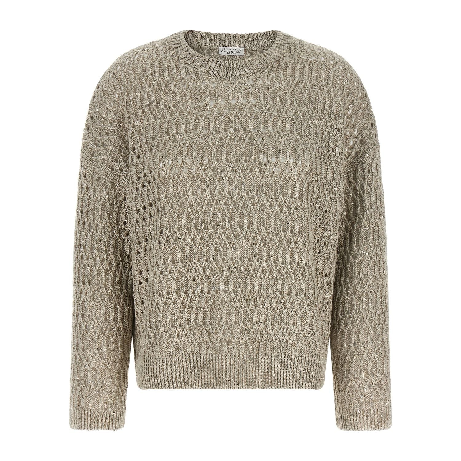 Brunello Cucinelli Beige Linen Cardigan