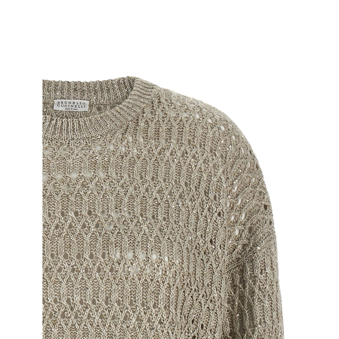 Brunello Cucinelli Beige Linen Cardigan