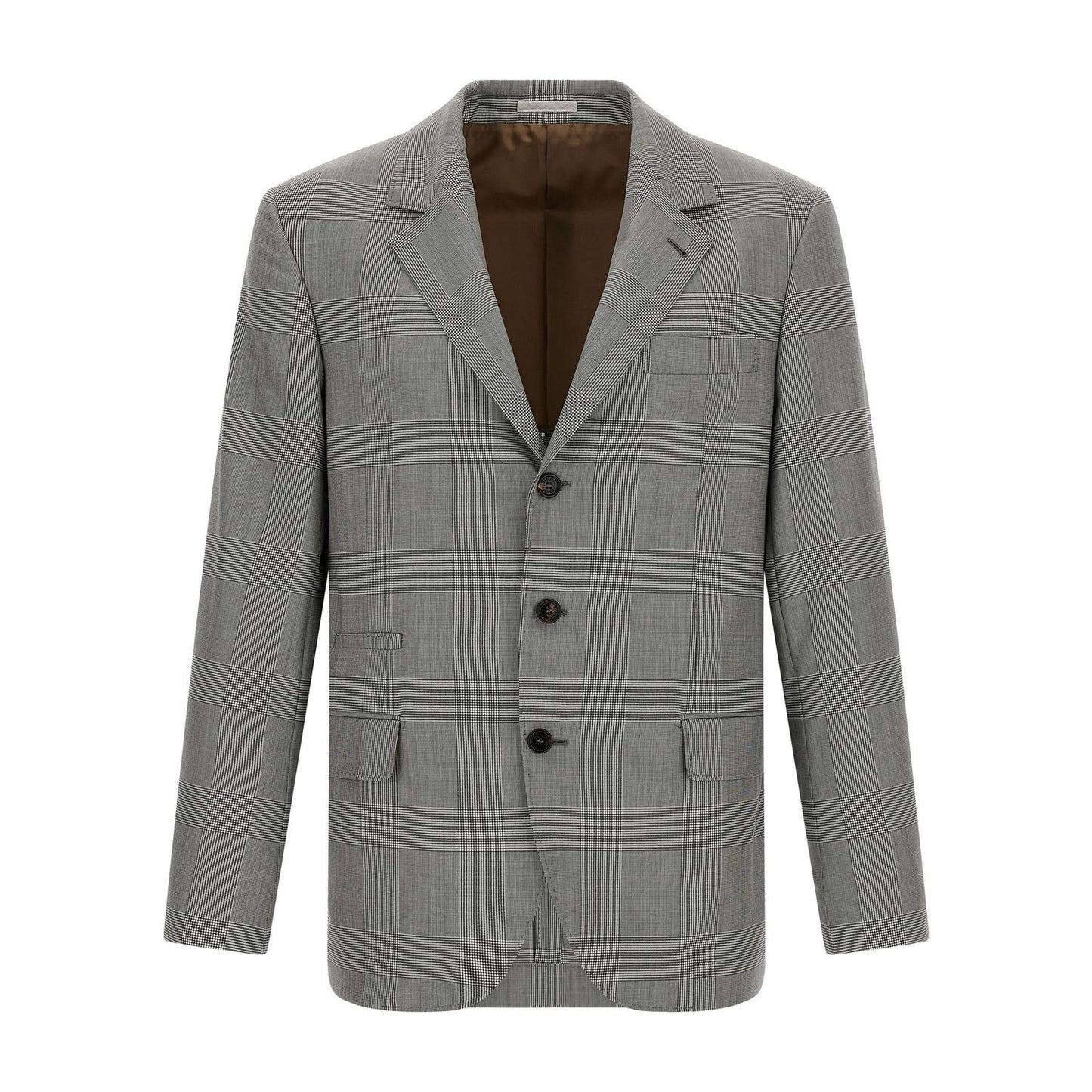 Brunello Cucinelli Gray Virgin Wool Blazer