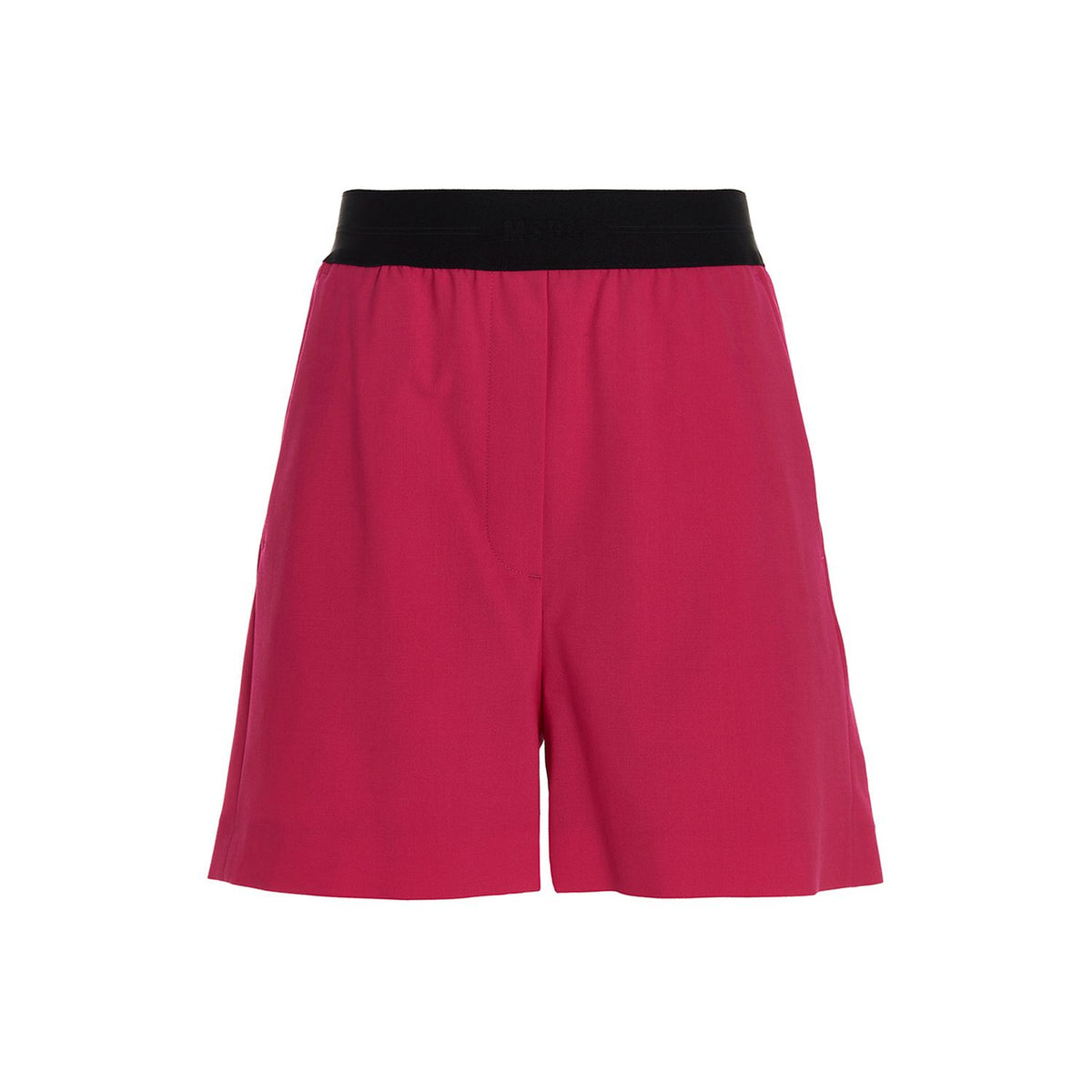 MSGM Fuchsia Virgin Wool Bermuda Shorts
