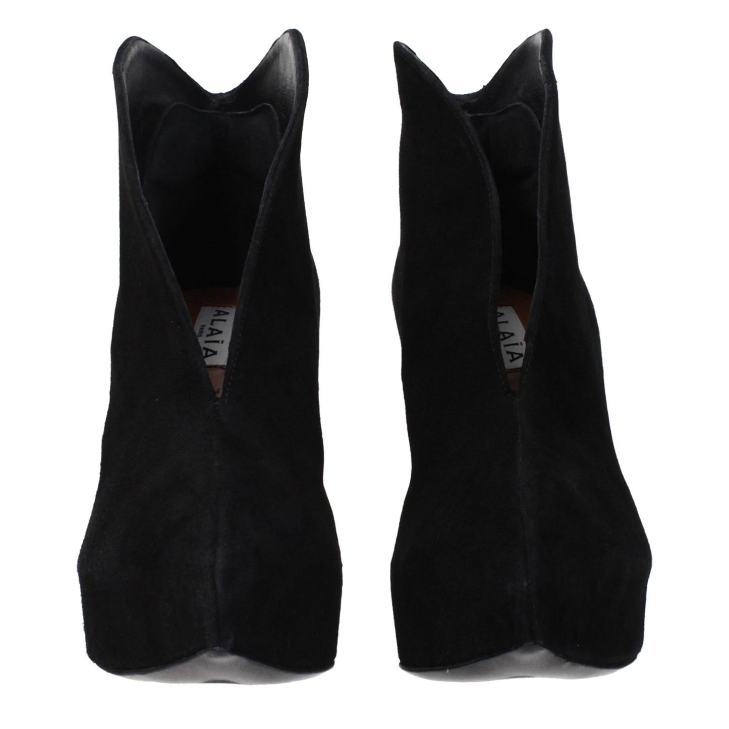 Alaïa Black Leather Ankle Boots