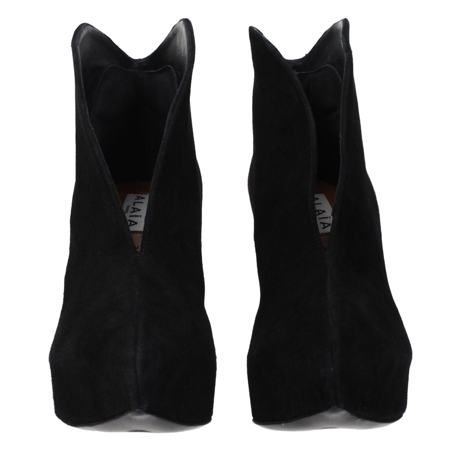 Alaïa Black Leather Ankle Boots
